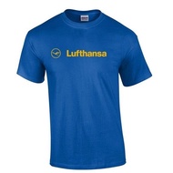 Lufthansa Vintage Logo German Airline Aviation T-Shirt Cotton Shirt