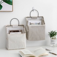 [In stock] parcel drop box Cotton Linen Wallmounted Storage Bag Wall Hanging Organizer Book Magazine