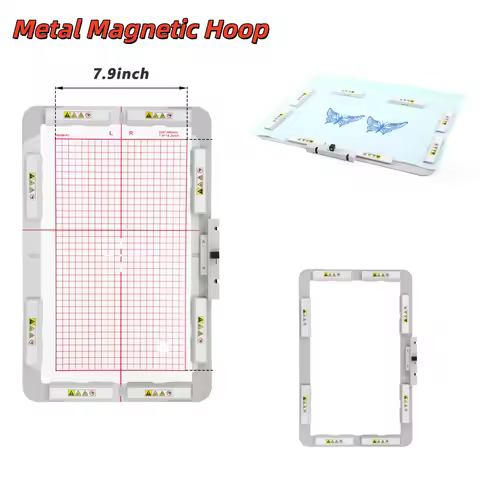 Magnetic Embroidery Hoop 7.9x14.2 inch For Janome 550E Embroidery Machine with Long Magnets maggie f