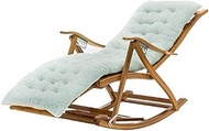 Sun Lounger Garden Chairs Foldable Deck Chair Rocking Chair Multifunctional Nap Chair, with Foot Massage Wheel Foldable Cotton Cushion Adult Easy Chair Bamboo Balcony Lounge Chair needed