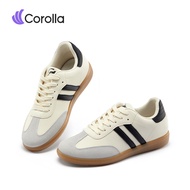 【รองเท้าคู่รัก】Corolla รองเท้าผ้าใบ สำหรับผู้ชาย ผู้หญิง ทรงเบสิค หนังนิ่ม พื้นกันลื่น ใส่สบาย (มีไซ