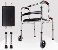 Y4Y 3-in-1 Stand-Assist Folding Walker Adult Elderly Handicapped Walker With Wheels Multi Adjustable