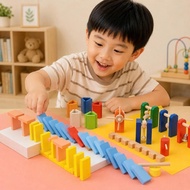 Multicolor Construction Domino Set for Children LILA DOMINO15