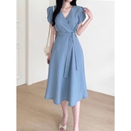 fitted long elegant blue dress for woman formal civil wedding gown cocktail dress for teens