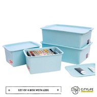Citylife - Storage Container with Lid 5L+11L (Set of 4)