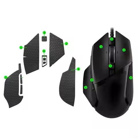 Handmade NonSlip Suck Sweat Mouse Skin Skates for Basilisk X HyperSpeed/V2 / Mouse SelfAdhesive Anti