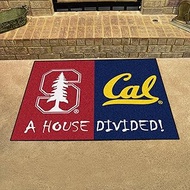 FANMATS 18815 NCAA House Divided Stanford/UC-Berkeley House Divided Mat