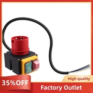 3-Phase 400 V Emergency Stop Switch 3 Phase with Cable and Phase Inverter Industrial Plug Protection