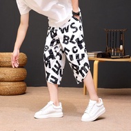 New Style Cropped Pants Season 7-point Pants Men Summer Loose Trendy 8-point Pants Youth 7-point Pan