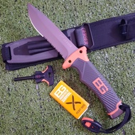 BG GERBER มีดพกพสเดินป่า สไตล์ American USA. ขนาดพกพา และมีน้ำหนักดี พร้อมฝักพลาสติก ยาวสด 25cm.ใบมี