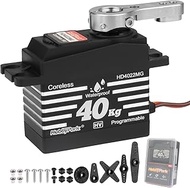 HobbyPark Waterproof High Torque 40kg RC Steering Servo Coreless Motor Standard Size Servos Metal Ge