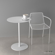 Small Small Round Table Influencer Iron Nordic Milk Tea Shop Cafe Coffee Table Side Table Dessert Sh