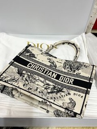 降價！Dior book tote中號私超甜價100%正品專櫃購證限量Hercules托特包