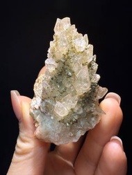 湖北大冶羽毛方解石 帶綠泥 Hubei Daye calcite