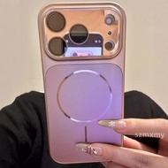 Rose Gold AG Frosted Magnetic Phone Case for IPhone 17 16 15 14 13 12 11 Pro Max Plus 17pm Luxury Cr
