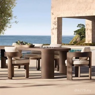 Villa Hotel Terrace Outdoor Leisure Sofa Sofa Sun Room Aluminum Alloy Teak Nordic B & B Garden Furni