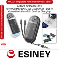 SG Ready Stock Mazer Powerbank 10000mAh 35W PowerCharge Link Built-in Dual USB-C