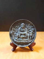 舊青銅浮雕佛像擺設