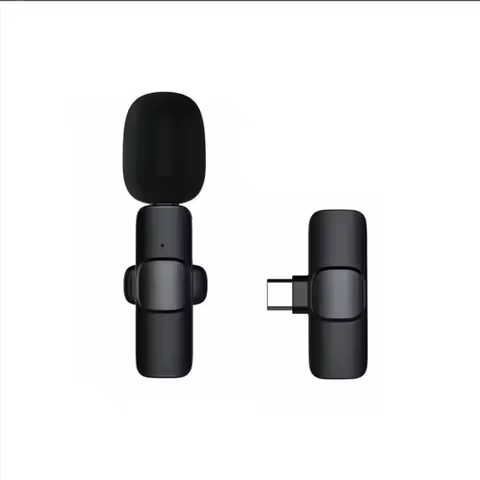 K8 Professional Lavalier Microphone Universal Type-C Plug Wireless Collar Clip Microphone Handheld R
