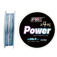 FTK X4/X8 Braided Fishing Line 100m 13-50lb Multifilament PE Braided Line Cord Snood for Pike Bass F
