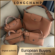 Original Longchamp/New/Cognac/Leather bag/Crossbody bag/Shoulder bag/Underarm bag/Messenger bag