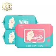 CCC Wipes for Baby Organic Baby Wipes 80pcs Per Pack Wet Wipes Hypoallergenic (Non-Alcohol)