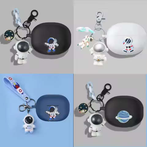 For Skullcandy RAIL Case Cartoon Spaceman case Silicone Protective Earphone Cover fundas for skullca