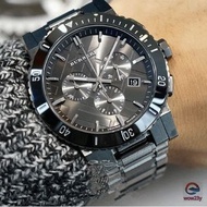 BURBERRY博柏利手錶巴寶莉鐵灰色不鏽鋼鏈帶錶 多功能 三眼計時日曆錶 男士商務休閒腕錶瑞士石英男錶 BU9381