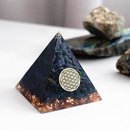 預訂【藍砂石】奧根水晶能量金字塔Orgonite 6x6 cm
