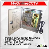 Adaptor 12V 10A 12 Volt 10 Ampere Cctv Power Suply Box Panel Best