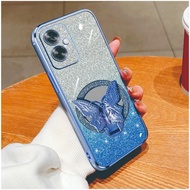 Soft Case Oppo A79 5G Luxury Glitter Premium TPU ButterflyRing Folding Mirror Manis Store
