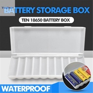 YUQINER Portable PP 18650 Battery Organizer 10X18650 Hard Case Storage Box Cover Battery Holder