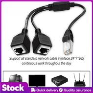 RJ45 Ethernet Splitter 1 to 2 Port Network Adapter RJ45 Male to Dual Female LAN Splitter Adapter
