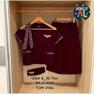 CHILDREN'S FLIGHT ATTENDANT CLOTHES 4-10 YEARS OLD/ PROFESSIONAL CLOTHES/ CARNIVAL CLOTHESPRARMUGARI