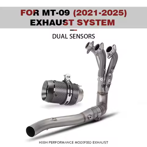 Motorcycle exhaust skills Motocross hydrogen oxygen sensor port complete system YZF MT09 R9 FZ09 XSR