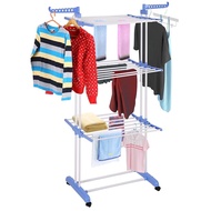 3 Tier Clothes Rack Hanger Foldable Drying Rack  Rack [Double Support] | Ampaian Baju Boleh Lipat