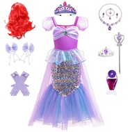 Children Mermaid Dress Ariel Mermaid Ji Gauze Sequined Dress Mermaid Dress Princess Dress Cosplay Co