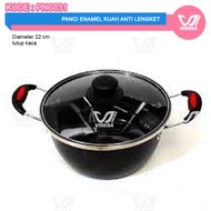 22 Cm Non-Stick Enamel Frying Pan