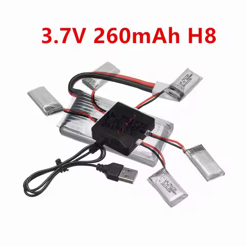 3.7V 260mAh Lipo Battery For H8 Mini H2 H48 U207 High Capacity Batteria RC Drone Batteries UAV