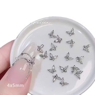 [ 1 bag] Butterfly charm with stones, A1 stone butterfly charm for nail art decoration