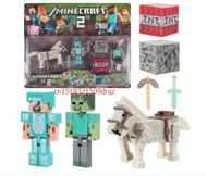 NEW Arrival Minecraft Toys A suit of styles Sword Pickaxe Stone Bed Box Model Toy ction Figure Kids