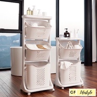 Laundry Baskets Bathroom Storage Racks Basket (2/3 Tier) Cloth Organizer Home Storage Organiser