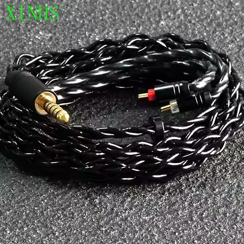 XINHS S66 4-core black palladium silver graphene headphone upgrade cable