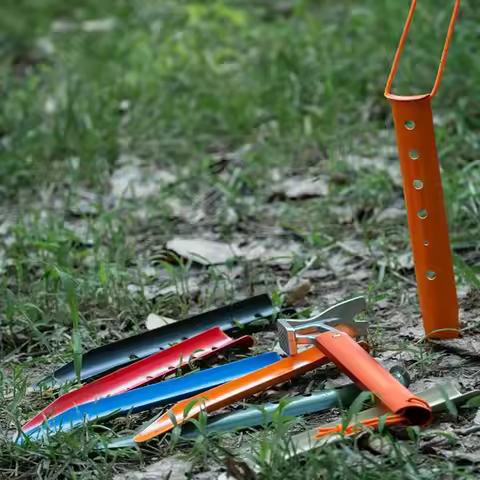 Accessories Aluminum Alloy U-Shaped Tent Nail 23cm 31cm 5 Colors Snow Peg Sand Peg Outdoor Camping H