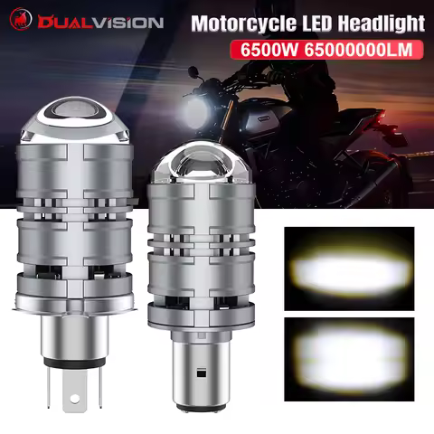 H4/9003/HB2 LED Headlight Bulb Projector Lens Canbus Super Bright H6 LED 65000000LM Hi/Low Light App