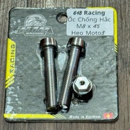 Ốc chống hắc / hack inox 304 - 618: 8x45 cho heo Moto 3