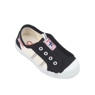 Cienta Double Velcro Puntera Cotton Sneaker Kids Shoes (Black White)