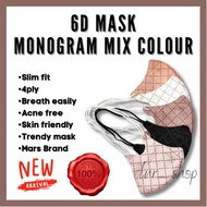 3D Mask Duckbill Adult Headloop (MARS) 50pcs Face Mask 5D V-mask 6D monogram muslimag fashion