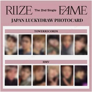 RIIZE The 2nd SINGLE FAME JAPAN LUCKYDRAW EVENT PHOTO CARD TR HMV OFFICIAL