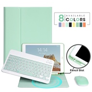 Case with Bluetooth Keyboard &amp; Pencil Slot For 10.2 iPad 7th Gen 2017/2018 iPad 9.7 Air2 Air3 iPad Pro 11 2020/2018